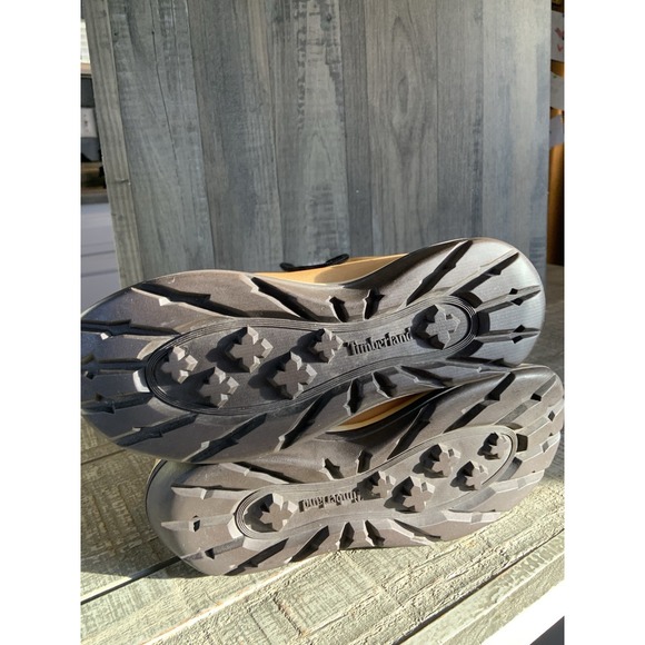 Timberland Tall Lace Up Boots Womens 8M Wheat Brown Faux Fur Winter Warm - Picture 8 of 8